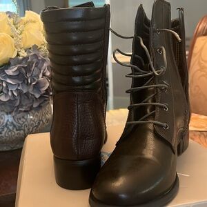 Stylish Black and Brown Ankle Boots